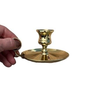 Vintage Baldwin Brass Chamber Candlestick Holder - Classic Colonial Style